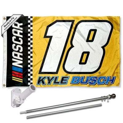 Kit de montaje de poste y soporte para bandera Kyle Busch Foto 1 de 4