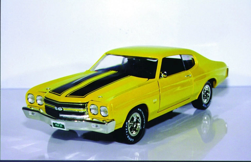 1:18 Ertl 雪佛兰 Chevelle '70 SS 454 LS6 向日葵黄色,橙色 完好带盒 — 第 1/4 张图片