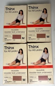 Lotto 4 Thinx Leaks intimo riutilizzabile vescica perdite vita alta MED Desert Rose nuove con scatola - Foto 1 di 1