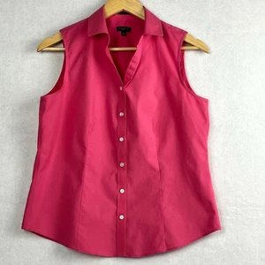Talbots Petites Wrinkle Resistant Pink Sleeveless Blouse Tank Top Size 10P - Picture 1 of 6