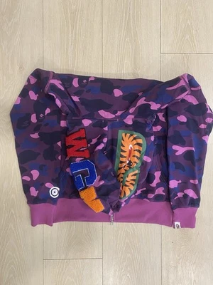 BRAND NEW BAPE Color Camo Shark Full Zip Hoodie 'Purple' Size M (FREE SHIPPING) - Image 1 of 4