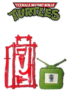 Teenage Mutant Ninja Turtles 1992 TOON SHREDDER complete RED weapons lot cartoon - Picture 1 of 2