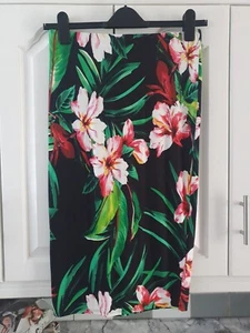 Womens Floral Dorothy Perkins Straight Skirt - Size 10 - Picture 1 of 5