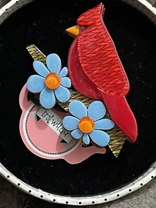 Erstwilder Ruby Red Cardinal Brooch - Fan Favorites 2014 - Louisa Camille - Picture 1 of 6