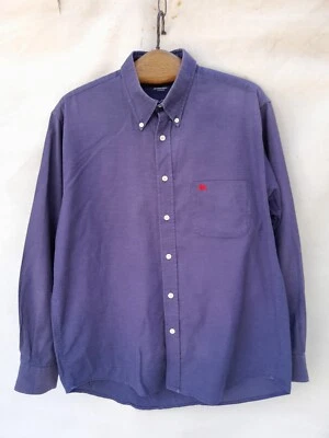 Camisa Burberry Chambray Hombre Grande Azul Algodón Bordado Logo Hecha en España Foto 1 de 4