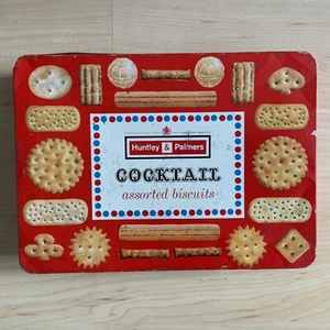 Vintage 1960’s 1970’s Huntley & Palmers Cóctel Surtido Galletas Lata - Imagen 1 de 8