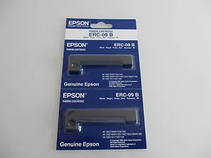 Two Ribbon Original Epson ERC-09B Black C43S015354 ERC09B Ribbon - Picture 1 of 10