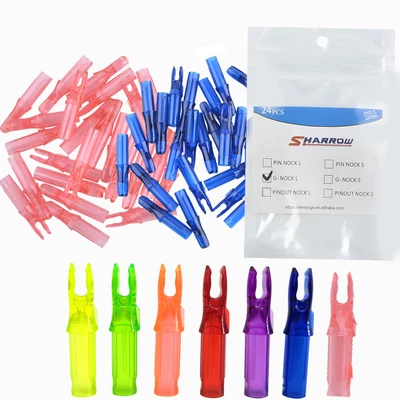 24X Archery Arrow Plastic Nocks Insert Tips ID6.2mm Arrow Shaft Tails Bow DIY - Image 1 of 4