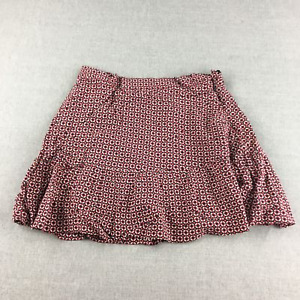 Elwood Womens Mini Skirt Size 8 Red Dot Pattern Rayon