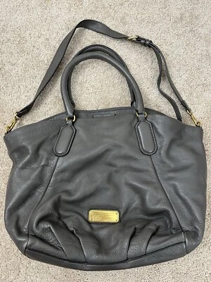 Marc By Mark Jacobs Q Fran Leather Satchel Shoulder Bag Tote GREY 100% AUTHENTIC - Image 1 of 4