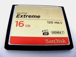 ,, 16 Go Compact Flash Extreme UDMA 7 120 Mo/s (16 Go CF) SanDisk d'occasion, - Photo 1/1