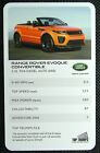 1 x Top Trumps Land Rover card Range Rover Evoque Convertible 2.0L TD4 D RR15