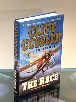 The Race SIGNED x3 - Cussler, Scott, and Illustrator 1st Printing Near Fine HC - Image 1 of 4