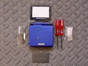 Game Boy Advance SP Replacement Housing Blue Kyogre and Black - Picture 1 of 2