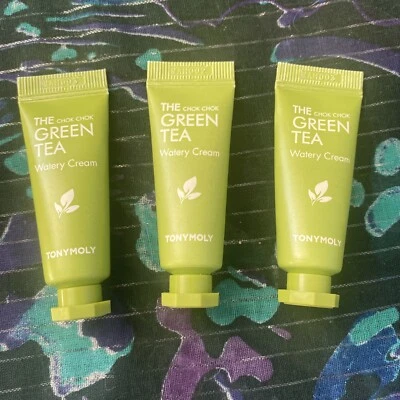 3x TONYMOLY The Chok Chok Green Tea Watery Cream  .35oz LOT OF 3 SEALED *READ* - Изображение 1 из 3