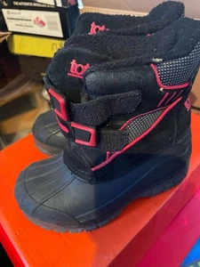 Totes Girls Snow Boots  Black  Size  Toddler 9 - Picture 1 of 4