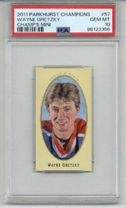 2011 PARKHURST CHAMPIONS CHAMP'S MINI WAYNE GRETZKY OILERS PSA 10 LOW POP RARE - Bild 1 von 2