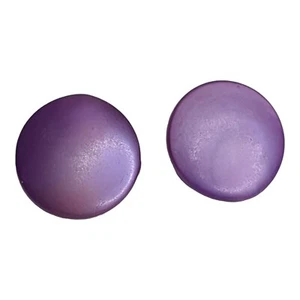 Lot 2 Medium Buttons Vintage Purple Satin 18 mm Shank - Picture 1 of 6