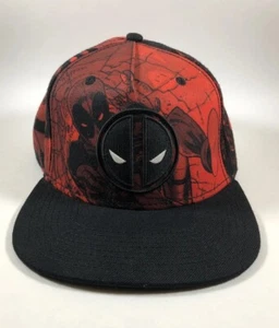 Sombrero ajustable Deadpool Marvel Snapback negro y rojo - Imagen 1 de 9