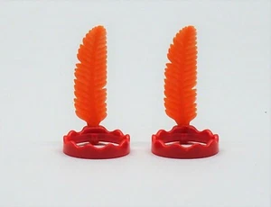 2 x INDIANER SCHMUCK - STIRNBAND ROT FEDER ORANGE PLAYMOBIL zu KLICKY V 1 - RAR - Picture 1 of 3