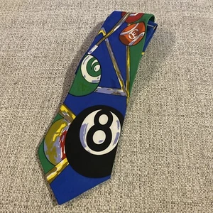 NEXT EXIT polyester Pool Balls Necktie - Picture 1 of 2