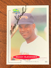 Manny Alexander, Frederick Keys - Autographed 1991 Classic #97 - Free Shipping
