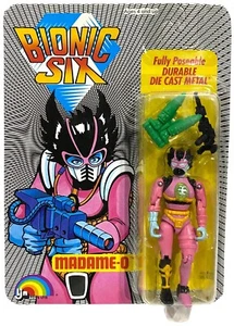 Bionic Six Madame-O Vintage 1986 Action Figure NEW Unpunched Card LJN 6 MadameO - Picture 1 of 8