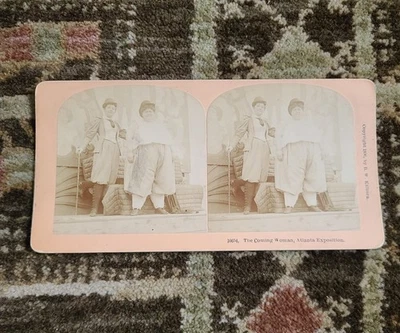 Старинный толстая леди Sideshow привлекательный стереоскоп Viewer фотография карта Атланта - Изображение 1 из 4