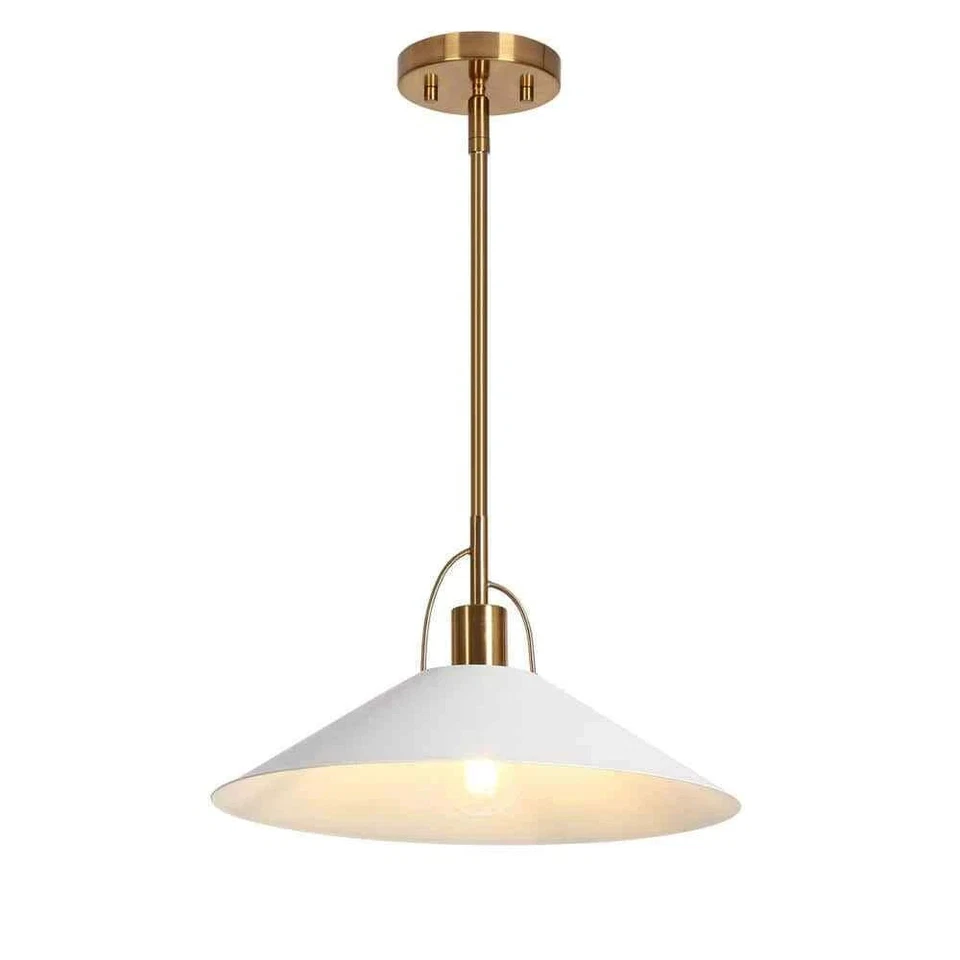 Lnc LYEQRFE3601G9C Modern Coastal Pendant Light Geometric Shade Brass Accent
