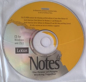 Lotus Notes 4 CD-ROM klient/serwer dla OS/2 Warp/Connect z/WinOS2, Win 3.1/95/NT - Zdjęcie 1 z 24