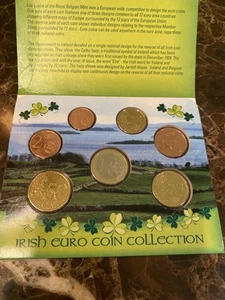 IRELAND : IRISH EURO COIN SET IN DISPLAY CASE. FIRST YEAR ISSUE - Picture 1 of 7