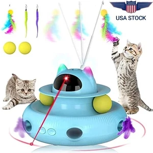 Cat Laser Interactive Indoor Cat Pet Toys Automatic ,USB Cat Teaser Pet Toys USA - Picture 1 of 7