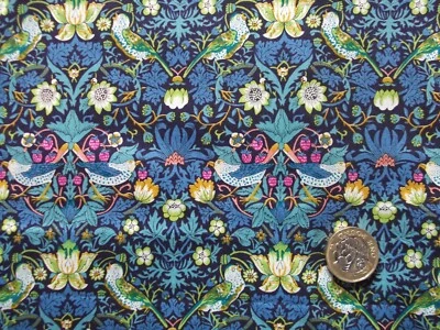 LIBERTY OF LONDON STRAWBERRY THIEF Liberty Tana Lawn cotton approx 44 x 30 cm