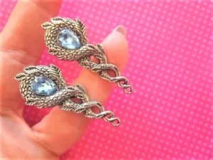 Snake leaf blue crystal ear climbers - Picture 1 of 2