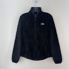 The North Face Black Full Zip Shaggy Furry Fleece Cinch Hem Jacket Womens Size S