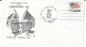 USA - Cenypex Station, Utica, New York 30. März 1963 auf Gedenkbrief - Bild 1 von 1