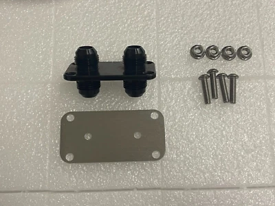 -10an BILLET BULKHEAD dual fittings. Two 10an in/out. - Image 1 of 2