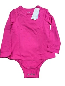Toddler Girls' Long Sleeve Adjustable Bodysuit - Cat & Jack Pink 5T - Picture 1 of 3