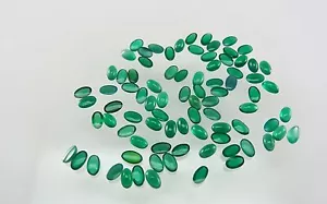 Pietre ovali a forma di cabochon agata naturale verde TAGLIA A SCELTA pietre preziose sfuse - Foto 1 di 4