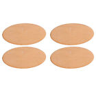  60 Pcs Oval Wood Trim Child Unfinished Painting Slices Cutouts