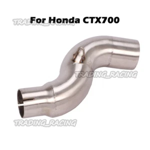 Motorcycle Exhaust System Middle Link Pipe Slip On Escape 51mm For Honda CTX700 - Picture 1 of 7