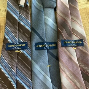 1970s Johnny Carson ties 3” wide LOT of 3 - Picture 1 of 9