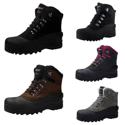 riemot Women's Men's Snow Boots Winter Ankle Boots for Dog Walking Hiking Riding - Image 1 of 4