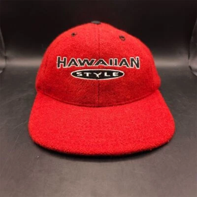 Gorra estilo hawaiano vintage gorra Snapback lana roja pesca Ulua Hawaii hecha en EE. UU. Foto 1 de 4