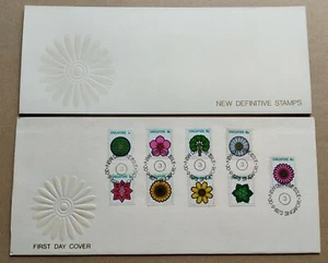 Singapore 1973 Definitive Series Flowers Flora 9v Stamps FDC - Picture 1 of 3
