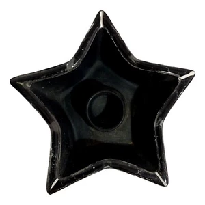 Portavelas estrella de vidrio negro y transparente para decoración del hogar - Imagen 1 de 6