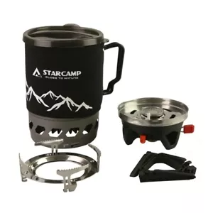Starcamp 1.1L Jetboil Style Portable Hiking Camping Cooking Stove FREE SPORK - Picture 1 of 6