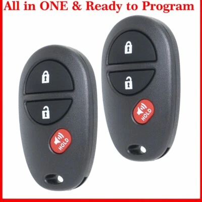 2 para Toyota Highlander 2008 2009 2010 2011 2012 2013 mando a distancia llavero coche Foto 1 de 4