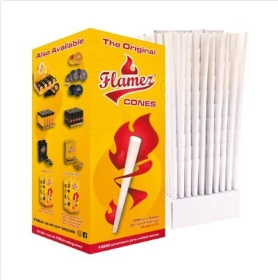 FLAMEZ King Size Pre Rolled Paper Smoking Cones Kingsize - Ready Made 200 PCS
