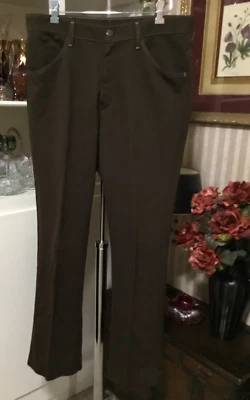 Men's Handsome Vintage 60's Mod Farah USA Dark Brown Wide Leg Jeans Pants 36x32 - Image 1 of 4